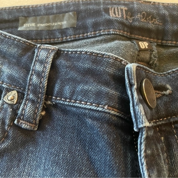 Kut from the Kloth Stevie Straight Leg petite jeans size 0P GUC - Picture 7 of 10